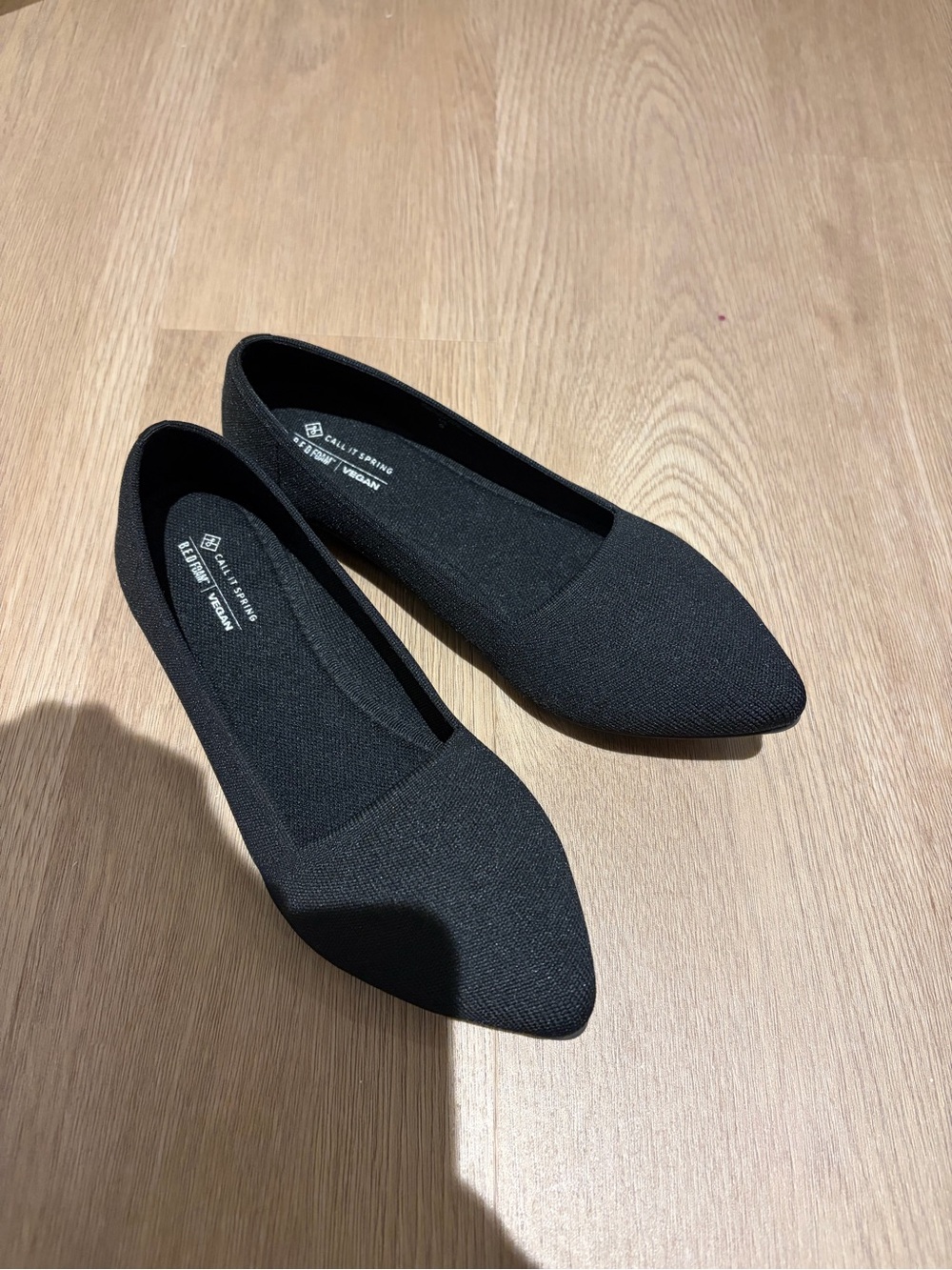 Call it Spring Black Pointed Toe Women's Flats